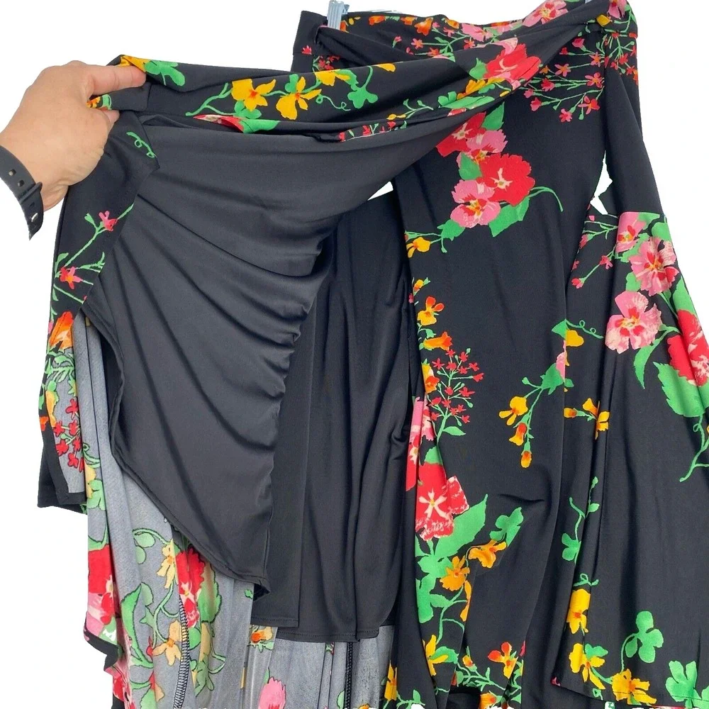 Cabi Midnight Women's Size M Floral Drama‎ Tie-Waist Wrap Skirt.Spring,resorts